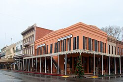 The B.F. Hastings Bank Building in Sacramento, California, western terminus of the Pony Express