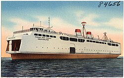 Vacationland, the largest and last Michigan State Highway Department automobile ferry put in service prior to the completion of the Mackinac Bridge