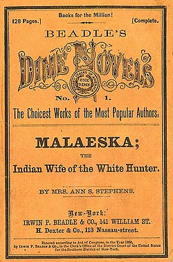Cover of Malaeska, the Indian Wife of the White Hunter (1860)