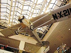 The Spirit of St. Louis on display at the National Air and Space Museum