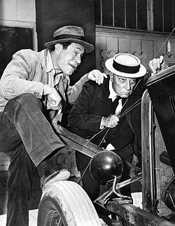 With Joe E. Brown in the 1962 Route 66 episode "Journey to Nineveh"