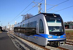 LYNX light rail car in Charlotte