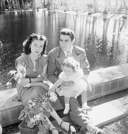 Beaton's photograph of Queen Fawzia Fuad Chirine with Shah Mohammed Reza Pahlavi and their daughter, Princess Shahnaz Pahlavi, in Tehran, 1942