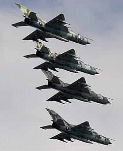 MiG-21bis fighters of the Bulgarian Air Force