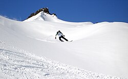 Freeriding snowboarding