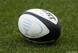 A rugby ball