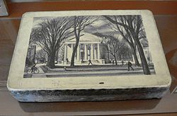 Stone used for a lithograph with a view of Princeton University (Collection: Princeton University Library, NJ)