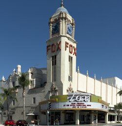 The historic Spanish Baroque Revival style Fox Theater, built in 1930