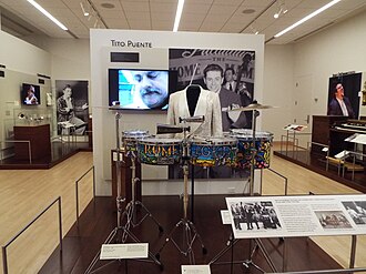 Puente's timbales in the Tito Puente exhibit in the Artist Gallery of the Musical Instrument Museum of Phoenix
