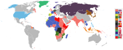 Maximum colonial expansion of the European imperial powers around 1936, during the interwar period.