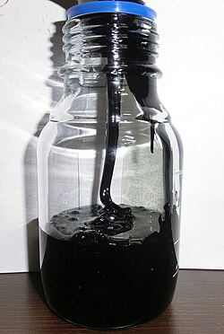 A sample of residual fuel oil