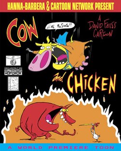 Poster to the Cow and Chicken pilot.