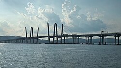 The Tappan Zee Bridge connecting Tarrytown to South Nyack