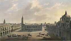 The Zócalo of Veracruz in 1836.