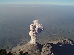 The Santiaguito volcano is in a state of constant activity