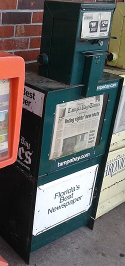 Tampa Bay Times newspaper rack