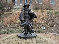 Bronze of Gen. Crook at Fort Omaha.