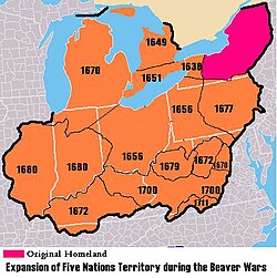 Iroquois conquests during the Beaver Wars (mid-1600s), which largely depopulated the upper and mid-Ohio River valley