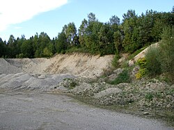 Construction aggregate (a gravel pit in Germany)