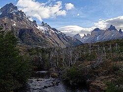Another view of Cerro Paine Grande and the Cuernos (The horns) from the W Trek hiking route.