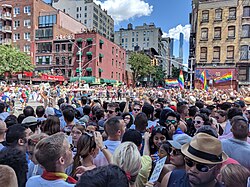 The NYC Pride March is the world's largest LGBT event. Regional variation exists with respect to tolerance, the antithesis of discrimination, in different parts of the world.