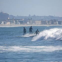 Surfers at Pacific Beach