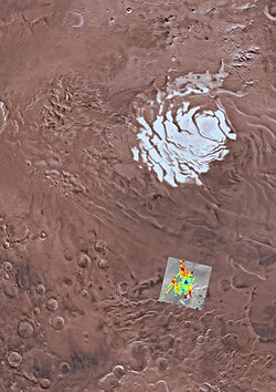 South Pole with subglacial water, 2018