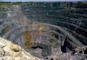 Volcanogenic massive sulfide ore deposit at Kidd Mine, Timmins, Ontario, Canada, formed 2.7 billion years ago on an ancient seafloor