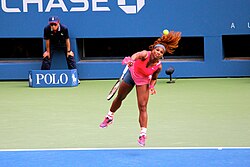 Williams winning her fifth US Open title