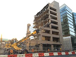 The demolition of The Washington Post's 15th Street headquarters in April 2016