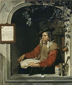 The Apothecary or The Chemist, a portrait by Gabriël Metsu, c. 1651–67