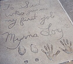 Loy's block in the forecourt of Grauman's Chinese Theatre