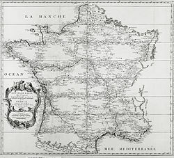Cassini's map of France, 1744