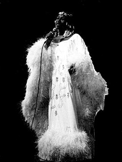 Celia Cruz performing in Paris at the Olympia in 1980