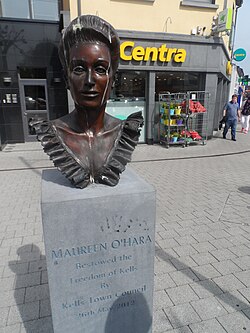 Bust of O'Hara in Kells, Ireland