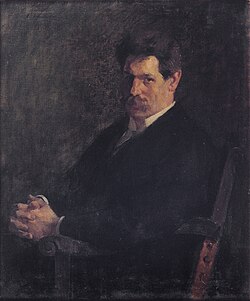 Schweitzer in 1912. Oil on canvas painting by Émile Schneider, Strasbourg Museum of Modern and Contemporary Art