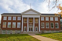 Armstrong Hall houses the college music department