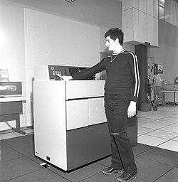 A Kodak Komstar system in use at CERN in Geneva in 1981
