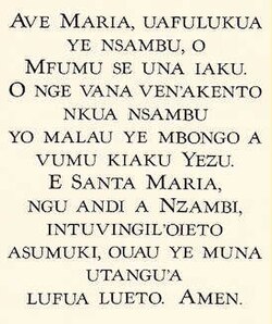 The Hail Mary in Kikongo