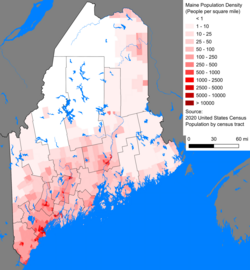 Maine population density map
