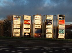 A billboard frame in Swindon, England