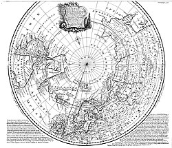 Emanuel Bowen's 1780s map of the Arctic features a "Northern Ocean".
