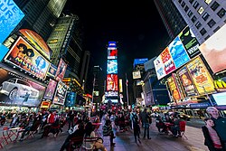 Digital billboards abound in Times Square, Manhattan