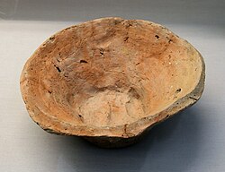 Beveled rim bowl. Clay, from Nineveh, Late Uruk Period, 3300-3100 BC. British Museum