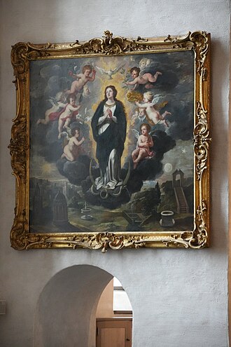 A painting of the Assumption of Blessed Virgin Mary at Högalid Evangelical-Lutheran Church in Stockholm