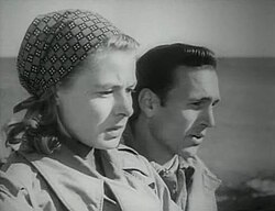With Mario Vitale in Stromboli (1950)
