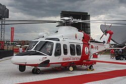 Italian AgustaWestland AW139 for sea rescue.