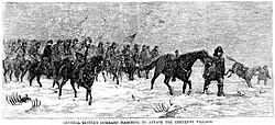General Custer Marching to Cheyenne Village, 1868
