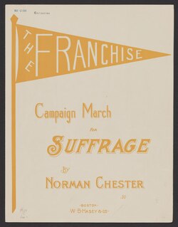 "The Franchise: Campaign March for Suffrage" by Norman Chester, 1914