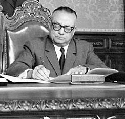 Rómulo Betancourt (president; 1945–1948, 1959–1964), one of the major democratic leaders of Venezuela